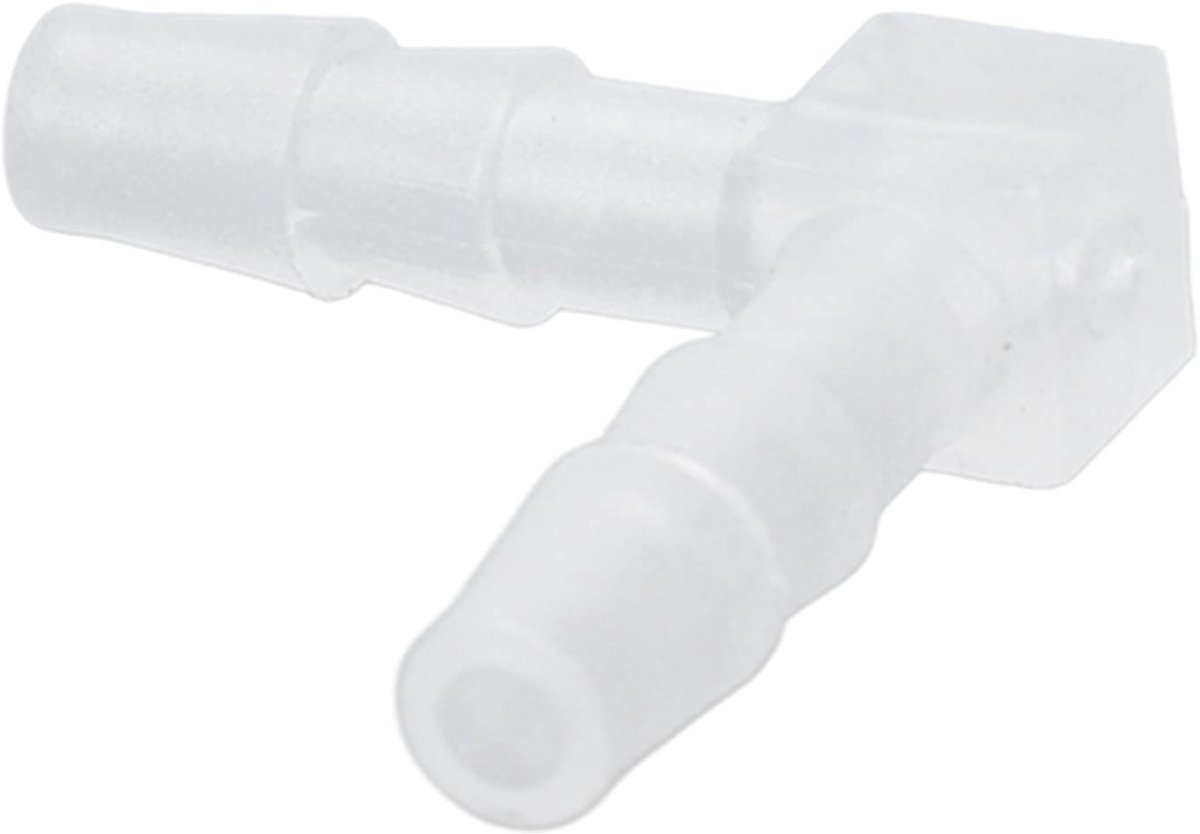 Allecto - 10Pcs Elleboog Slang Barb - Slangaansluiting - Duurzaam en veilig - Wit - 90 Graden Fitting - Perfect voor Aquarium - 4 mm