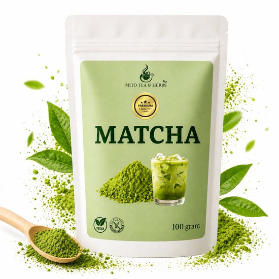 Mito Matcha Thee - 100 gram - Rijk aan Antioxidanten - Matcha Poeder - Groene thee - Matcha thee - Matcha Latte - ECO verpakking