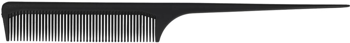 Haarsoires Styling Tool Haarkam 25cm - Puntkam - Kunststof - Zwart - Haar Kam voor Dagelijks Gebruik & Styling