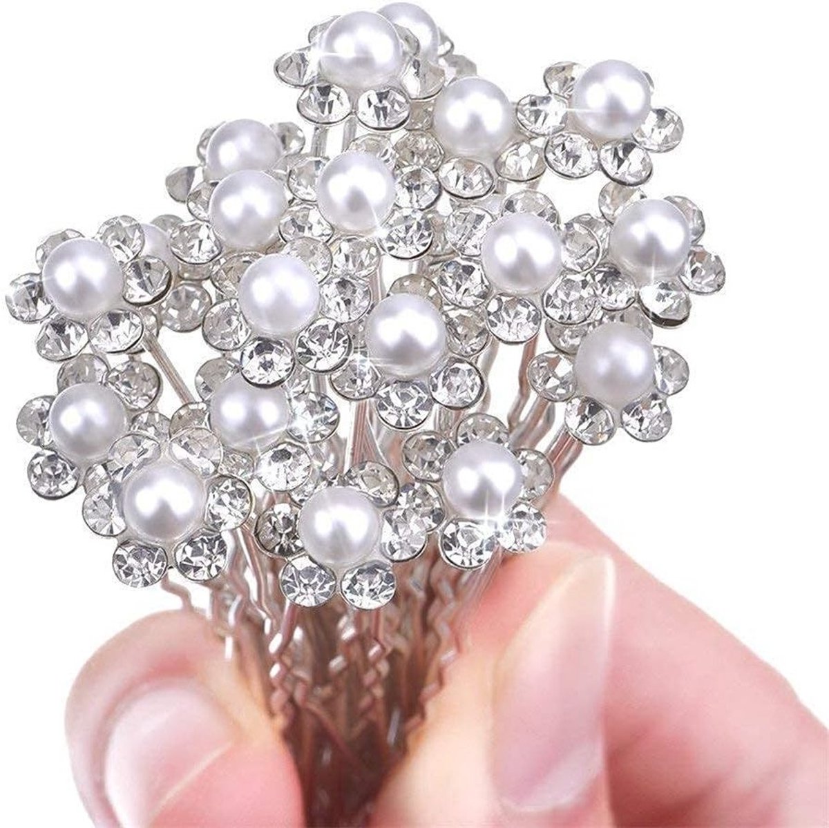 Set van 40 Kristallen Strass Haarspeldjes voor Bruiloft en Feest