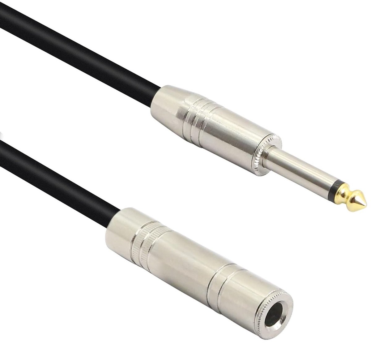 6.35mm TS Mono Verlengsnoer (1/4 Inch) M/V voor Gitaar, Versterker en Microfoon