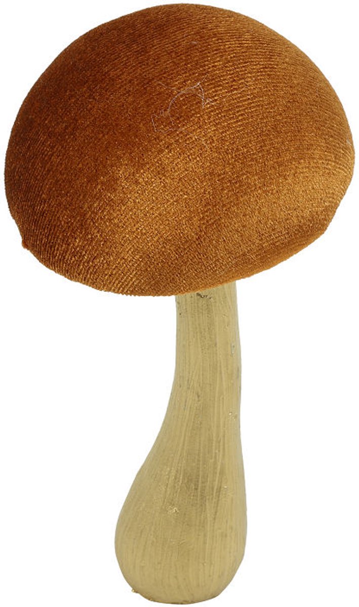 Countryfield paddestoel decoratie Fungo M 7,8x7,8x14cm bruin.
