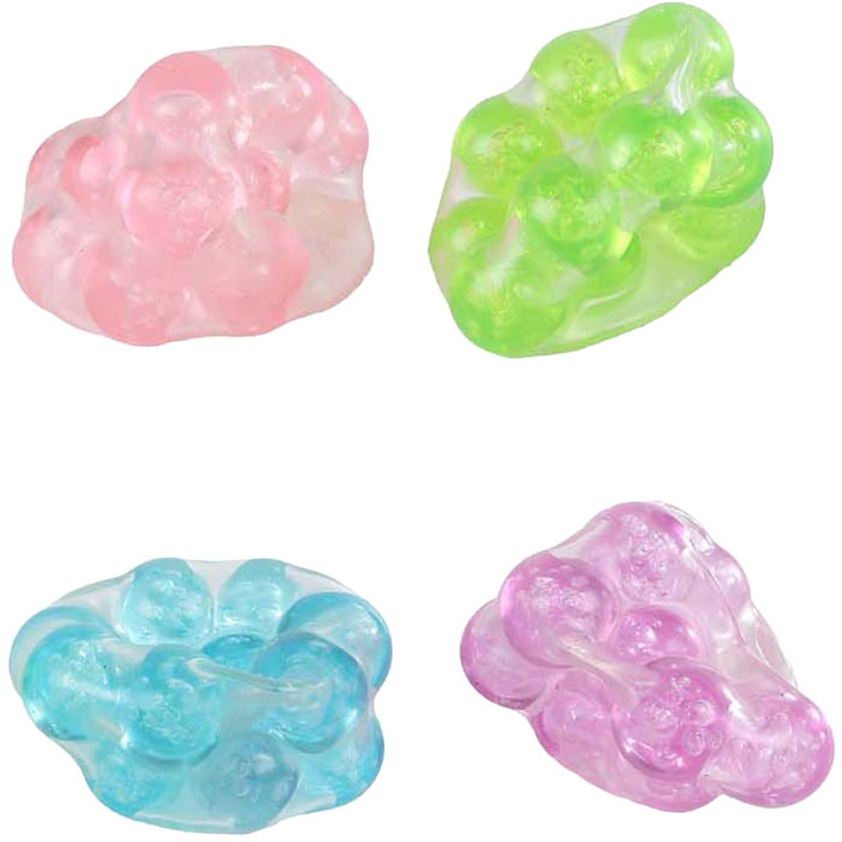 Antistress kralenbal speelgoed kleurrijk 9cm stressbal knisperend.