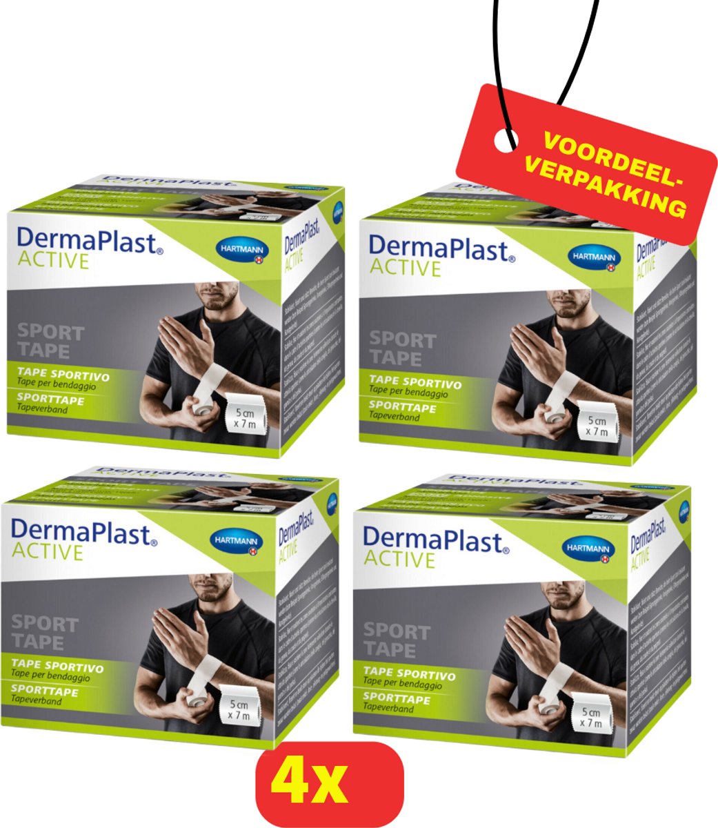 Dermaplast ACTIVE Sporttape Large - 4x1 stuks - voordeelverpakking!