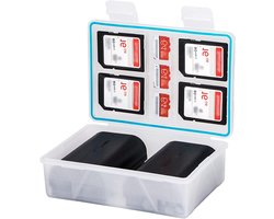 Camera Accu Box en Kaart Houder voor Canon, Fujifilm, Sony en Nikon - Geschikt voor LP-E17, NP-W126, NP-FZ100, EN-EL15 en Meer - Ideaal voor SD, TF, XQD en CFExpress Type-B Kaarten