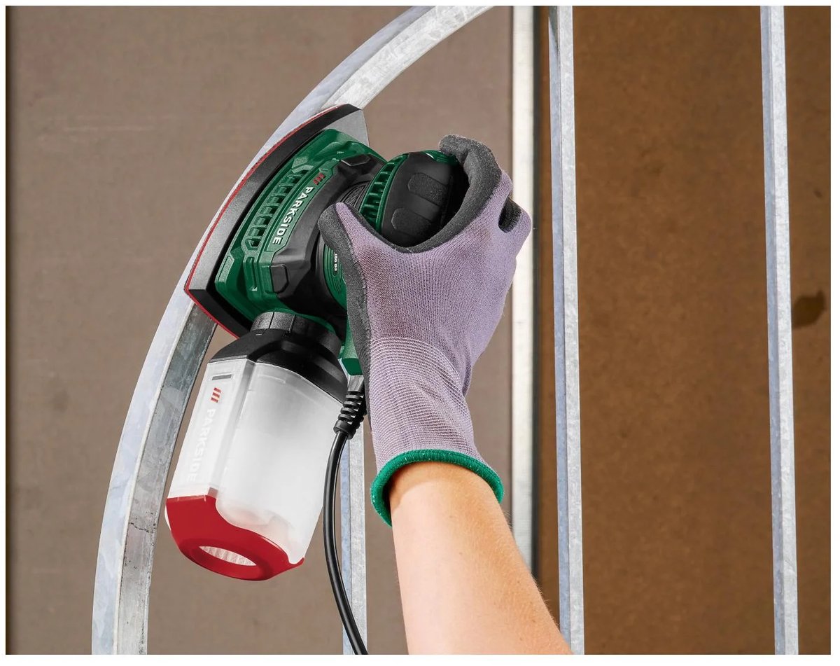 PARKSIDE® Schuurmachine 160 W - Oscillatiefrequentie: 13.000/26.000 tpm - Geïntegreerde afzuigfunctie met stofopvangbak - Ergonomische greep geschikt voor rechts- en linkshandigen – foto 4