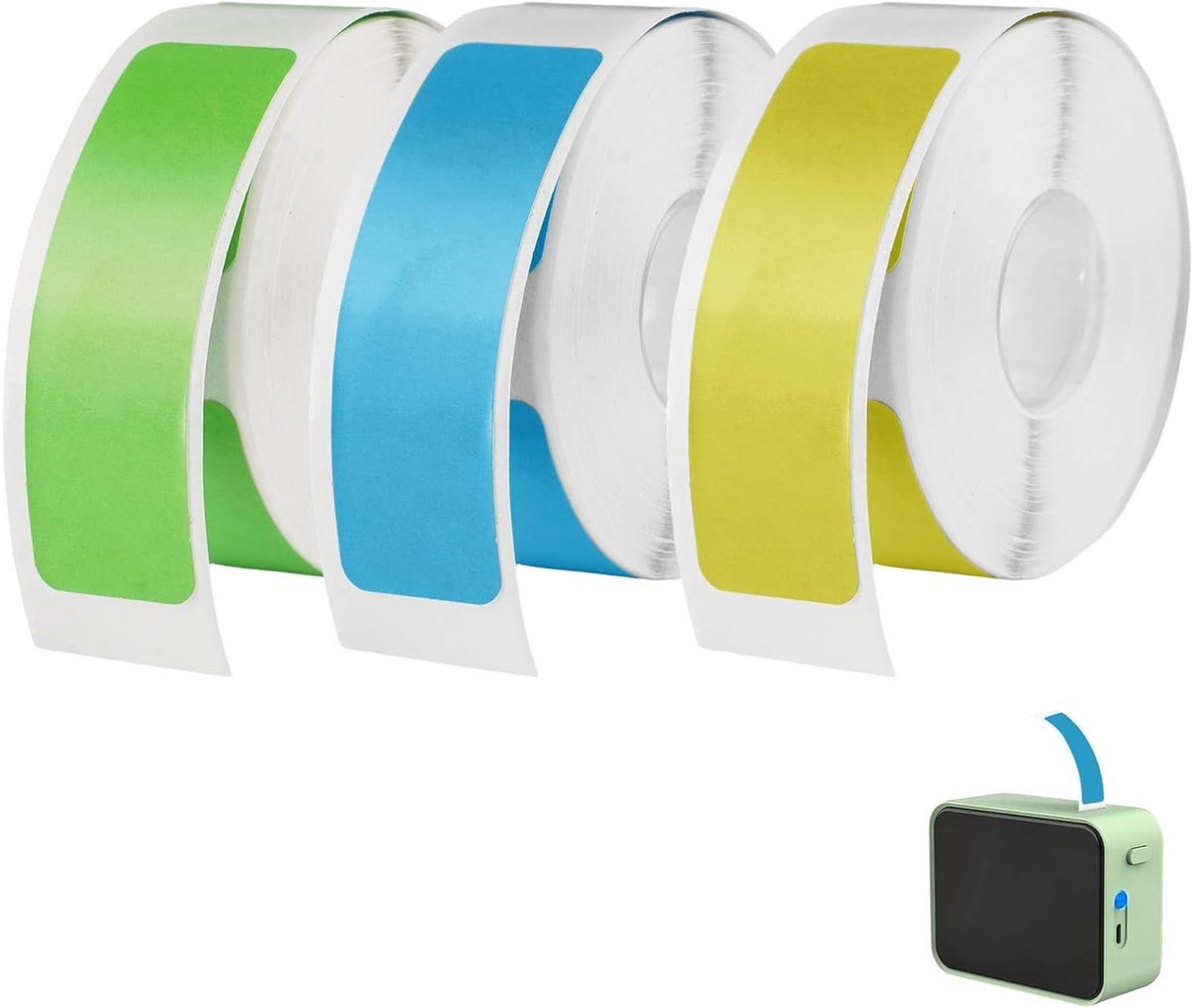 Waterbestendige Zelfklevende Thermo-Labeltape 12 × 40mm - Perfect voor Flessen, Keuken, Opslag en Leermaterialen - 3 Stuks