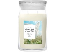 Yankee Candle - Clean Cotton Large Jar Geurkaars - 90 branduren - twee lonten