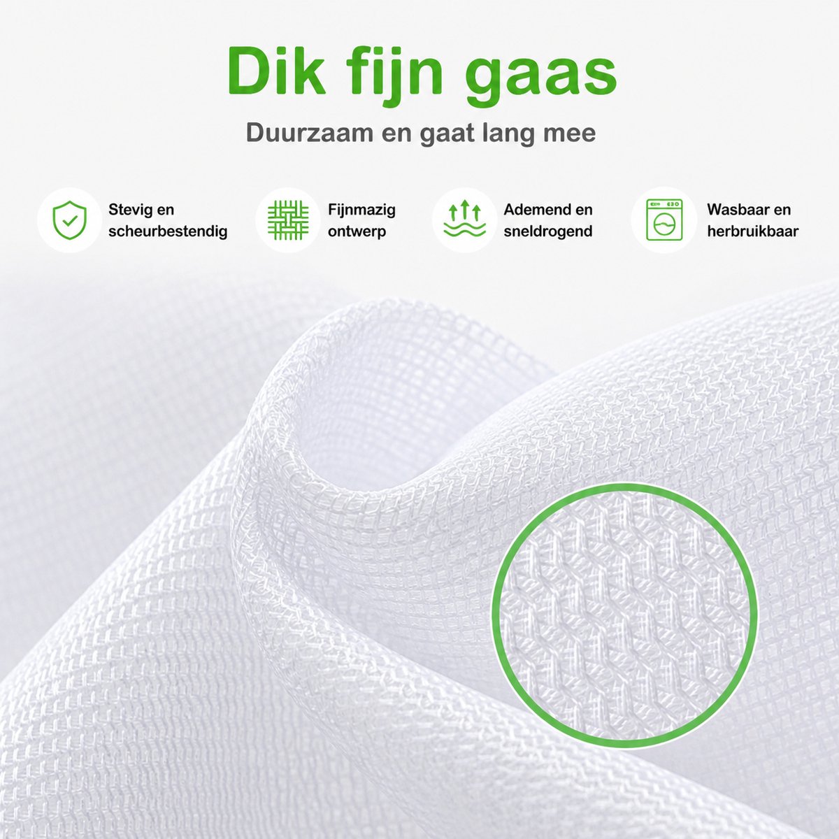 BOTC Waszakken - 90*110cm Waszak Groot - 1 set van 2 stuks - Waszak Wasmachine - Laundry bag - Waszakken - Wit — afbeelding 4