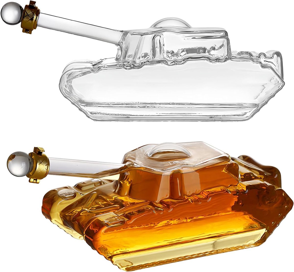 Elegante 1000ml Whisky Decanter in Tankvorm voor Verjaardagen, Vaderdag en Kerstcadeaus - Perfect voor Whisky Liefhebbers en Feestelijke Gelegenheden