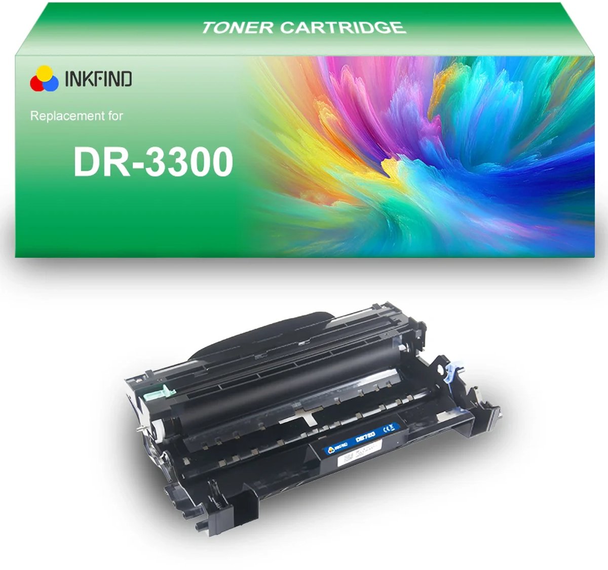 INKFIND DR3300 drum unit compatibel met Brother DR3300 DR-3300 - 1-pack Zwart
