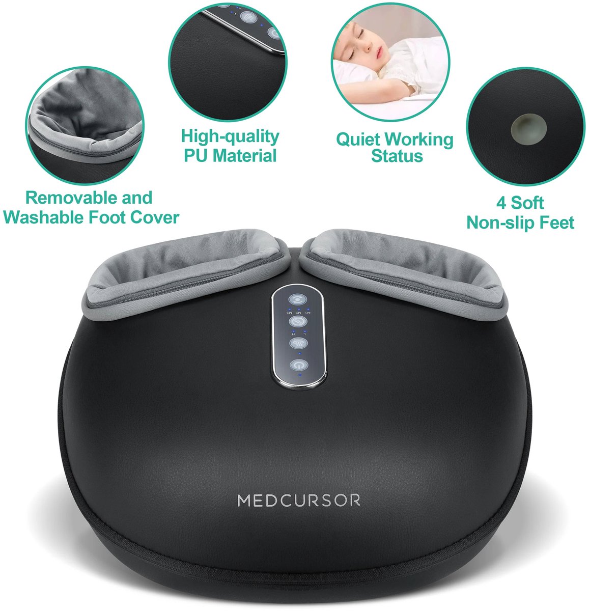 LeeuwenChoice® Elektrisch Voetenmassage Apparaat - Met Warmteroller