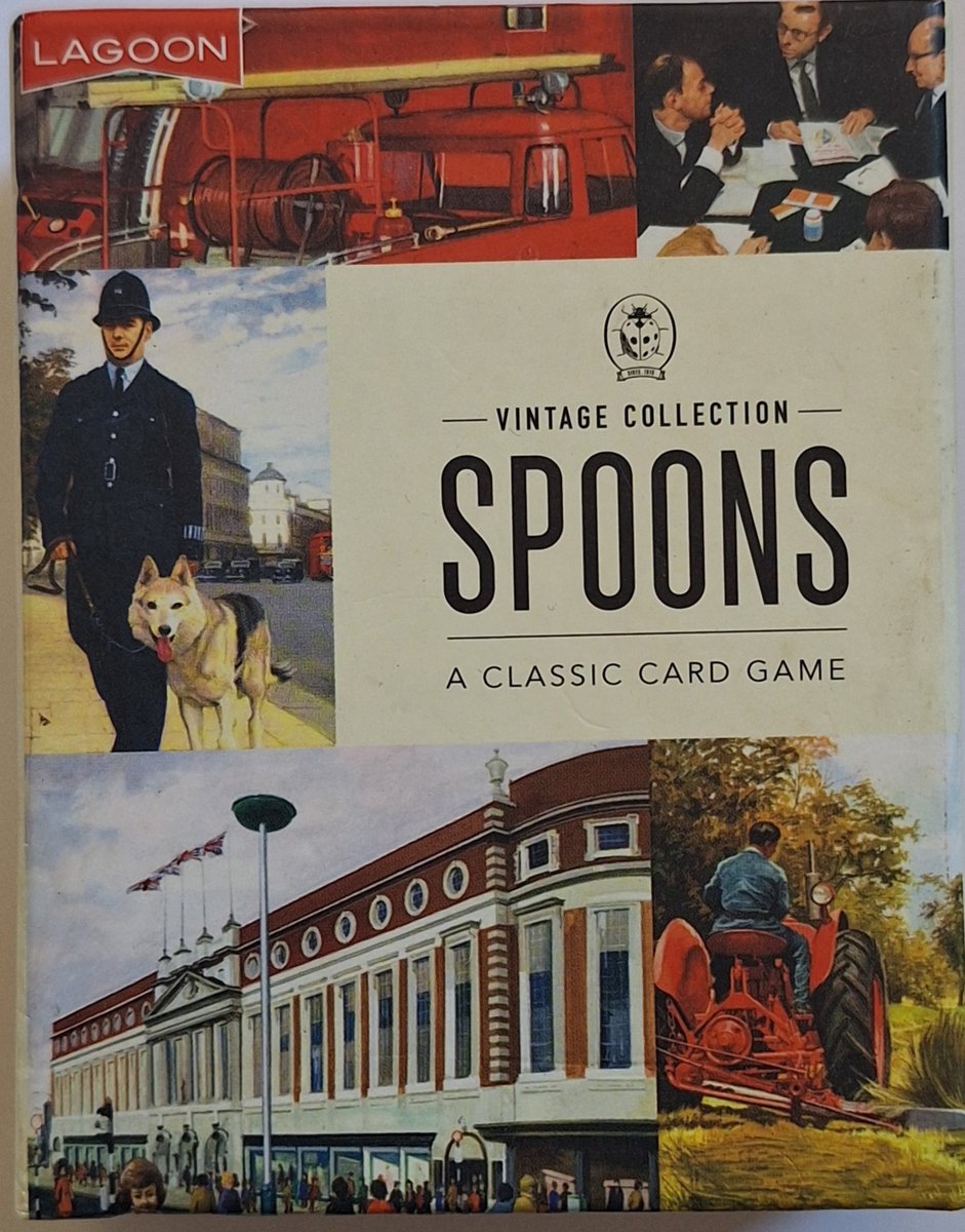 SPOONS. A classic Card Game. People At Work.