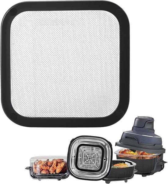 Verstelbare RVS Spatdeksel voor Airfryer - Herbruikbare Anti-Vet Accessoire met Fijn Gaas voor Gezond Koken en Makkelijk Schoonmaken