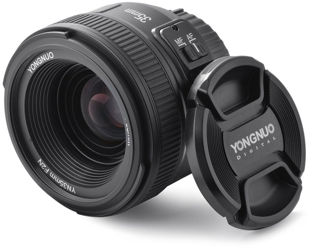 aladdien - Wide Angle Lens - 35mm - Grote Diafragma - Autofocus en Handmatige Focus - Inclusief Flash Diffuser