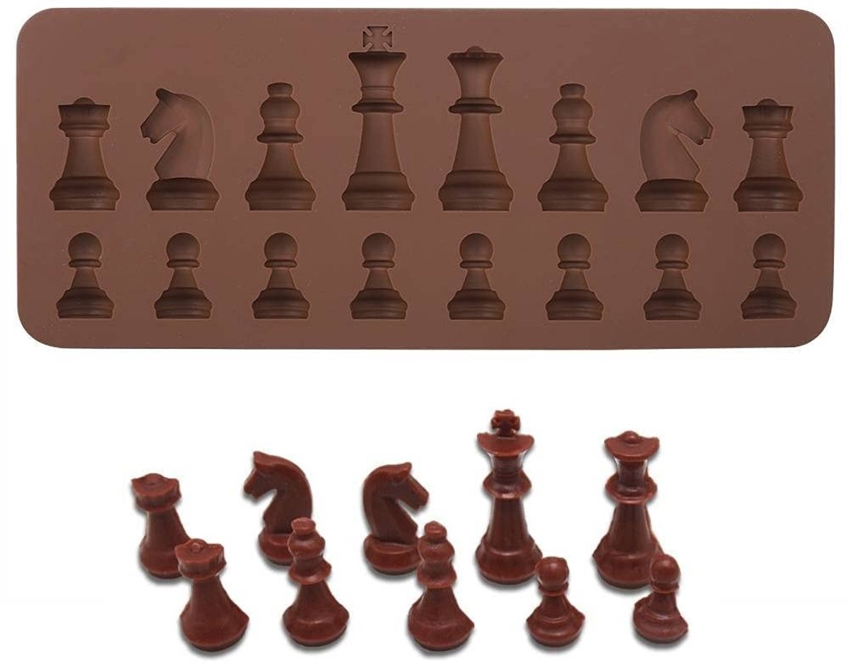 Siliconen Schaakstukken Chocolade Mallen - Creatieve DIY Cake Topper