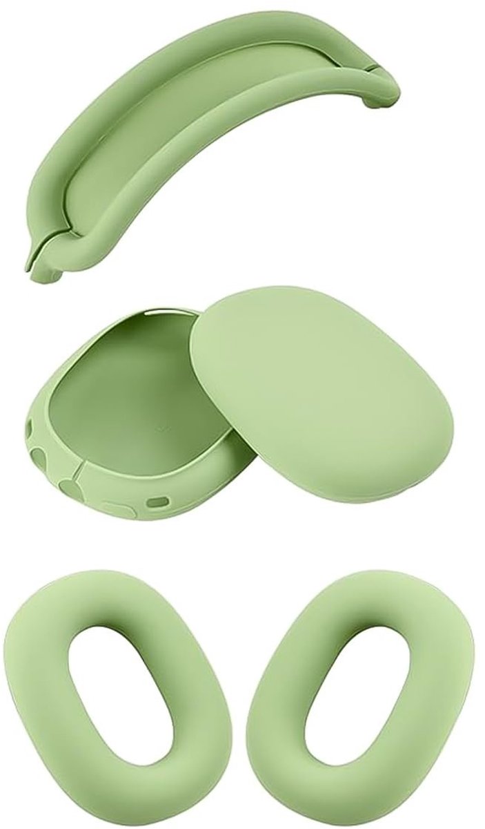 Allecto - Soft Silicone Hooftelefoon Bescherming - Groene Earcups en Hoofdband Case - Hooftelefoon Accessoires - Bescherming - Luxe - Geschikt vo