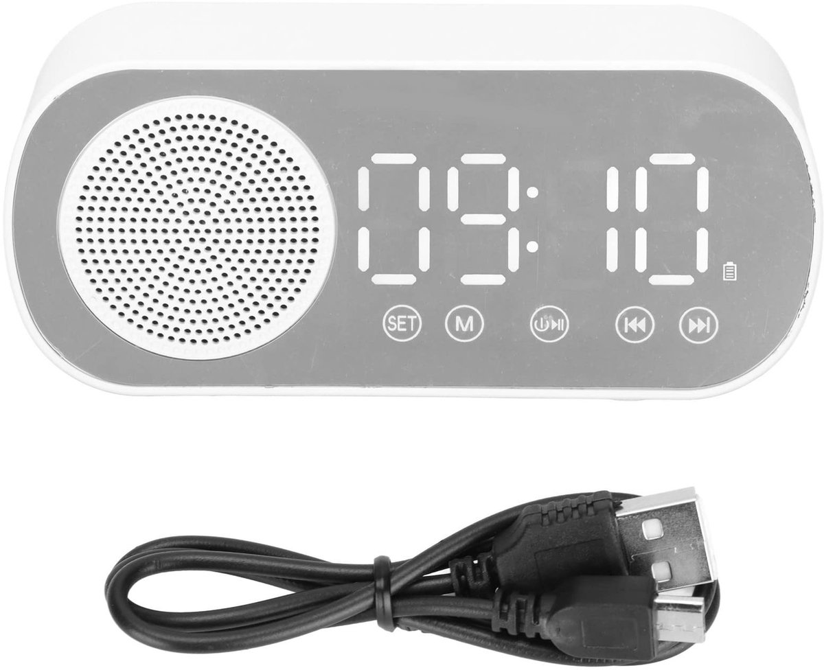 ONF3 - Digitale Alarmklok - FM Radio - Bluetooth 5.0 Speaker - Multifunctioneel - Compact ontwerp - Betrouwbare tijdsweergave - Geschikt voor sl...