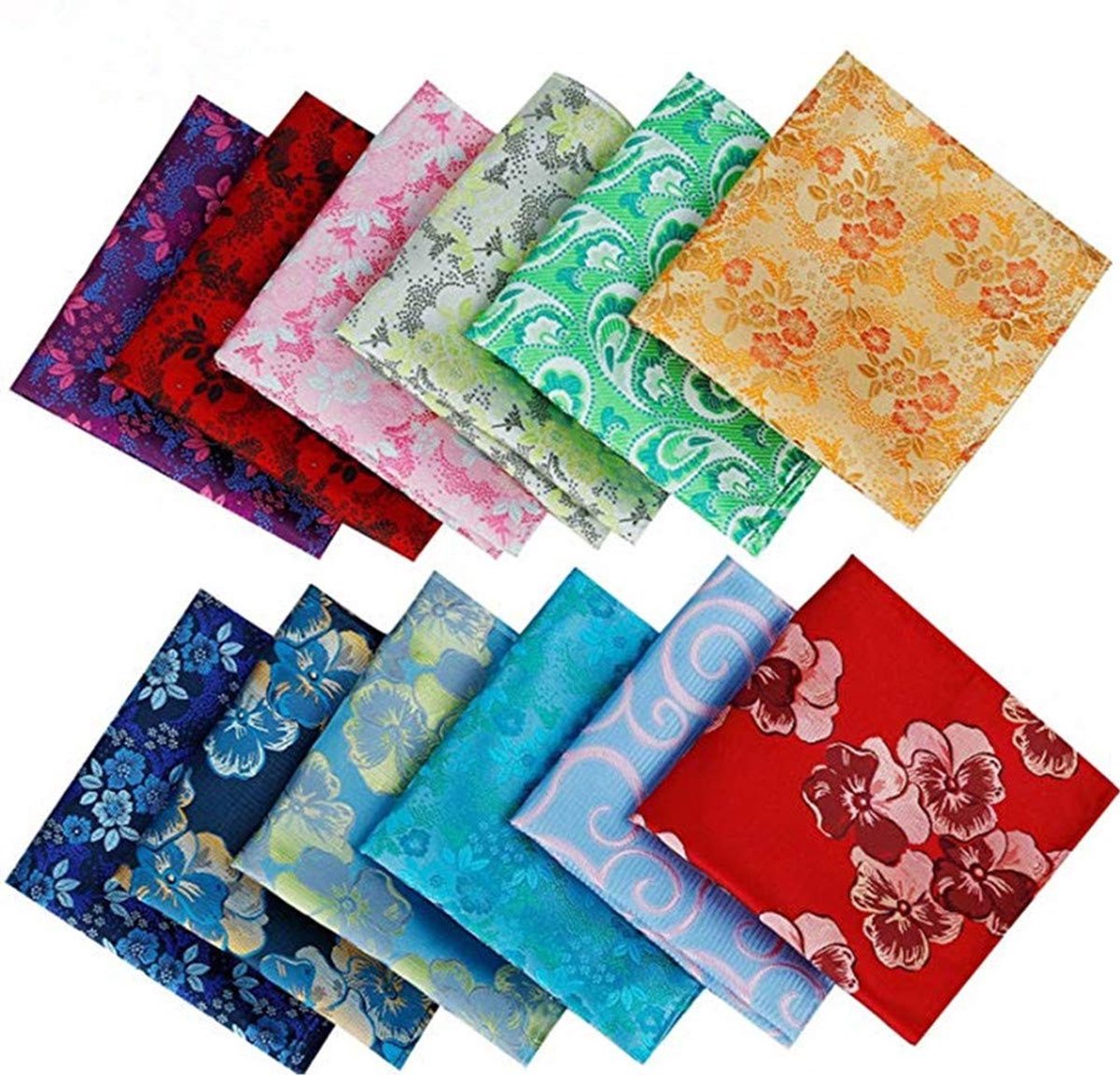 Allecto - Handkerchiefs - Pocket Square - Chic Accessoire - 12 Stuks - Diverse Ontwerpen - Bruiloft - Stijl 11