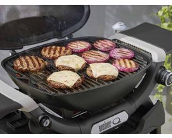 Gasbarbecue met Onderstel en Zijtafels – 105 x 45,5 x 99 cm – Compacte Buiten BBQ op Gas met Gietijzeren Grillrooster – Draagbare Balkon & Camping Barbecue Zwart – HomebyNicole