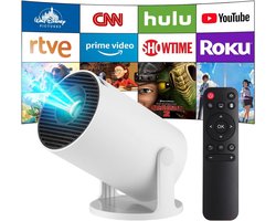 YOR® Draagbare beamer - Beamer - Projector - Mini Beamer - Wit - 11cm x 19cm x 11cm; 610 g