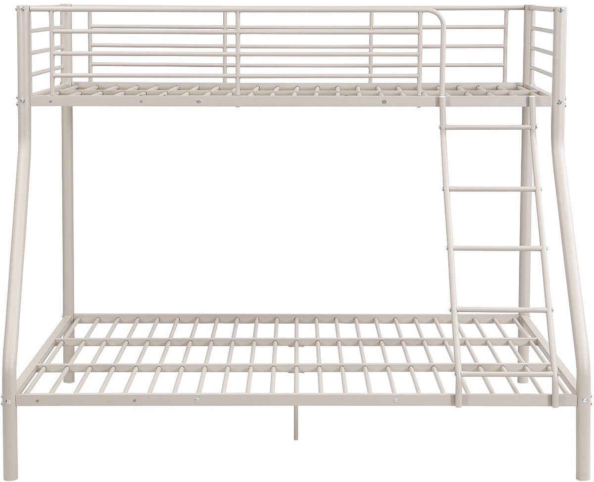 Vente-unique Stapelbed metaal beige 90 x 190 cm, 140 x 190 cm