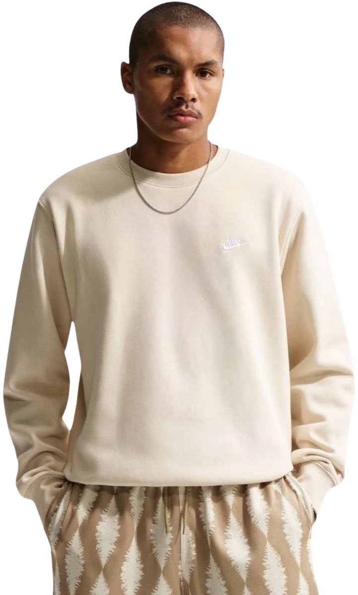 Nike Club Casual Sweater Heren XL Creme