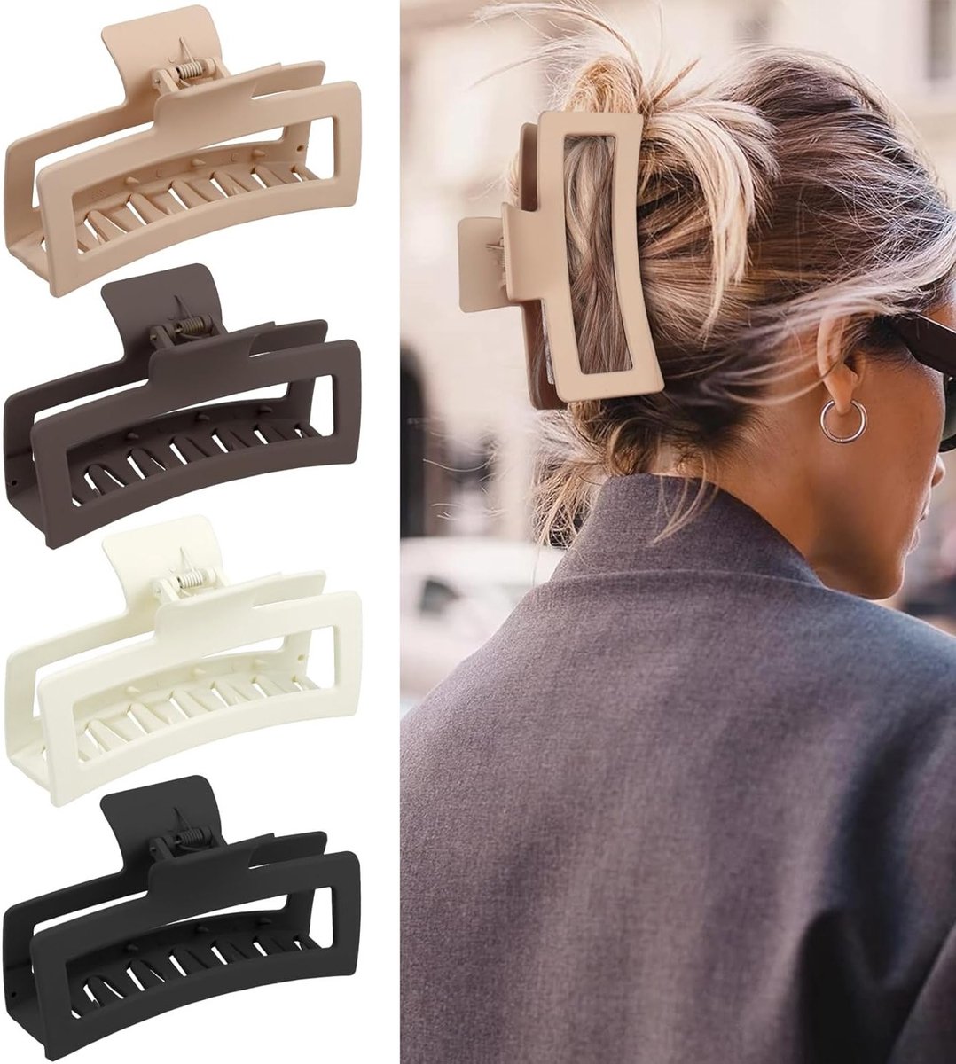 Grote Haarclip 13 cm - Antislip Klemclip voor Dames - Ideaal voor Dik en Lang Haar