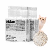 pidan Kattenbakvulling Tofu & Cassave - 2 x 2,4 kg (12L) - Extra Sterk Klontvormend - Plakt Niet aan de Bodem - Minder Uitloop - Effectieve Geurcontrole - Plantaardig