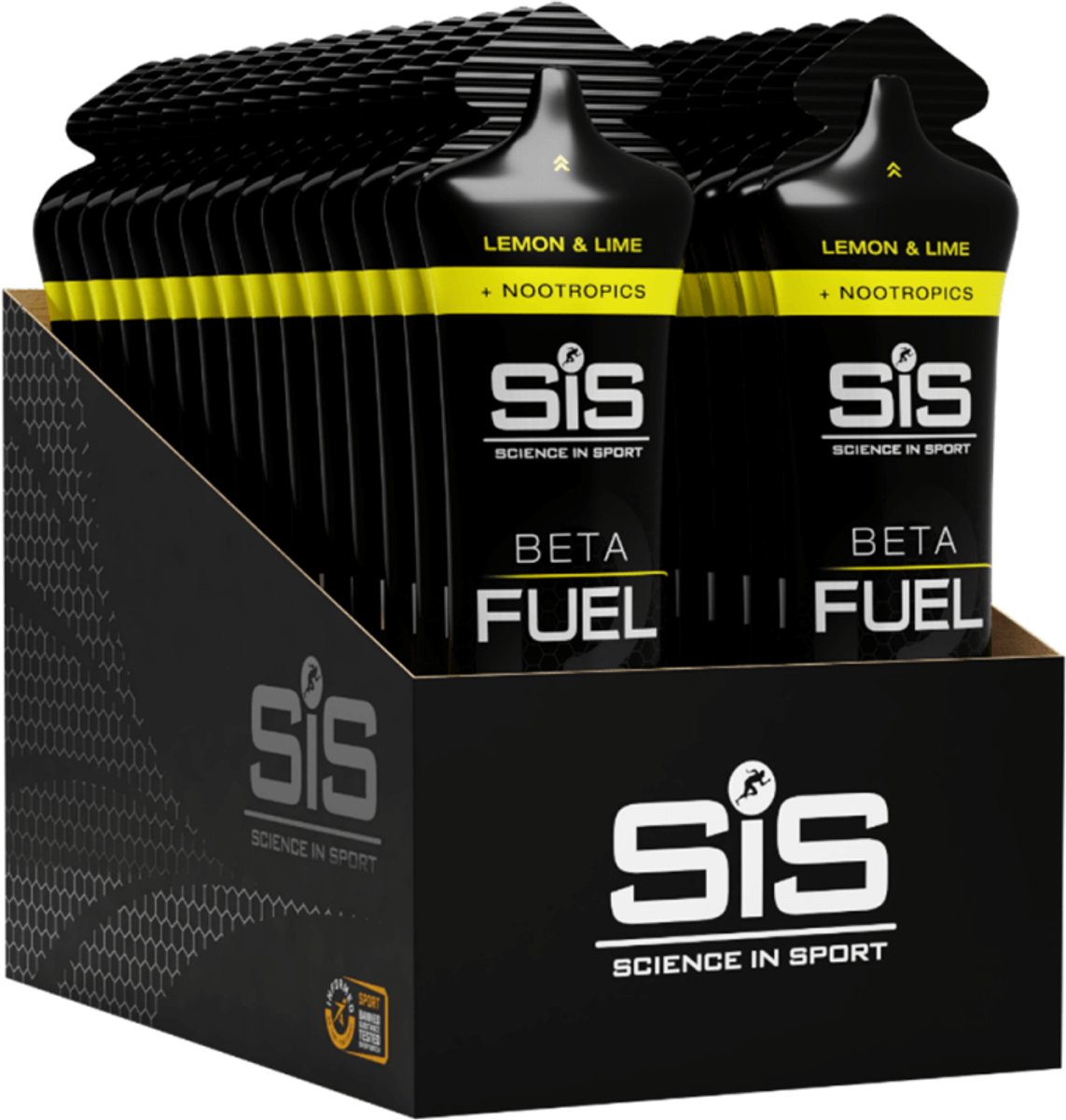 SIS Beta Fuel Gel + Nootropics (30x60ml) Lemon & Lime - Energie & Uithoudingsvermogen - Energie Gels