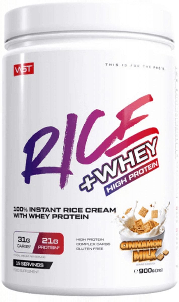 VAST Rice + Whey (900g) Cinnamon Milk - Functionele voeding - Eiwitrijke voedingsmiddelen