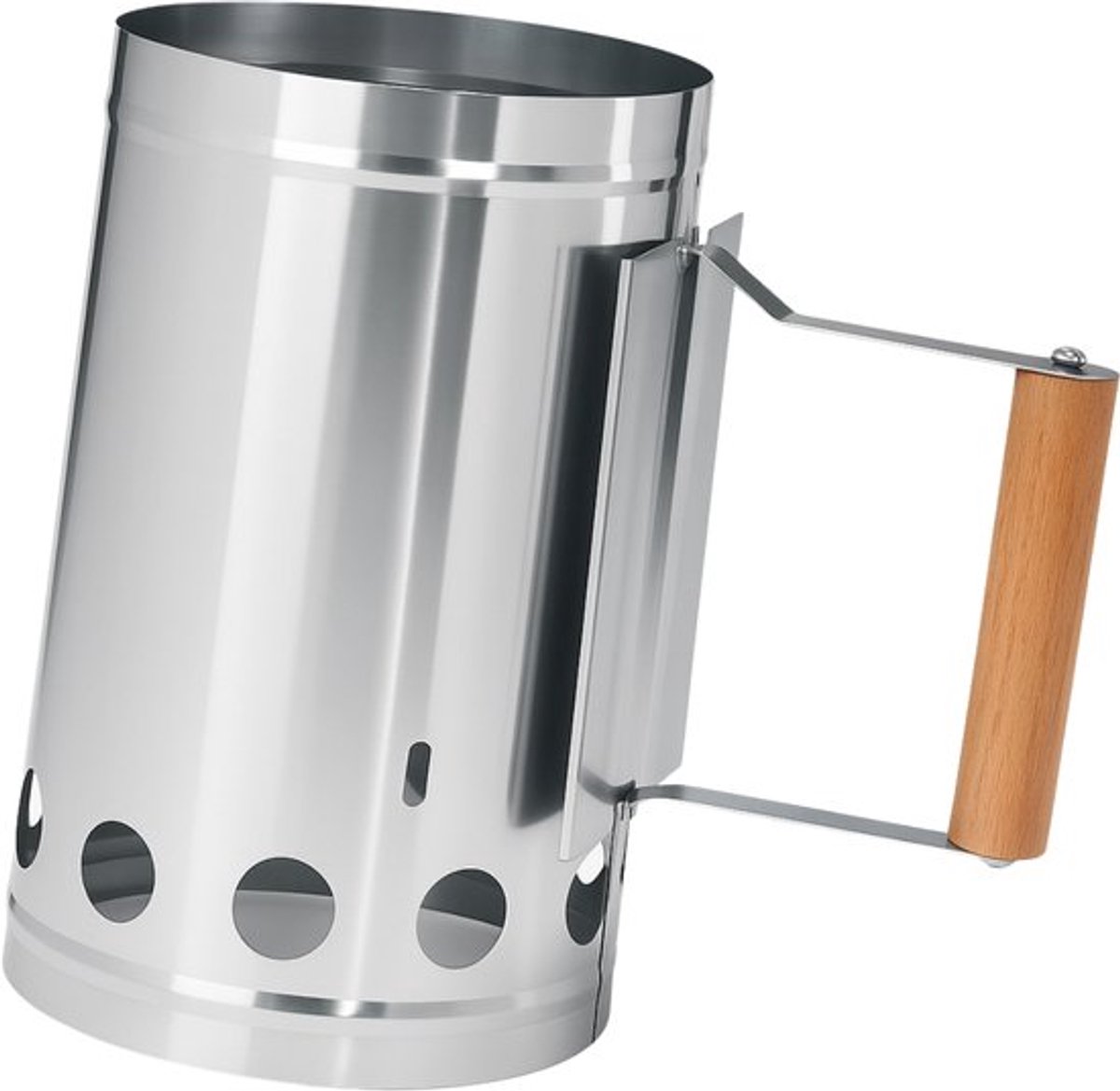 BBQ starter - Houtskoolstarter - Brikettenstarter metaal - ø17 x 27 cm
