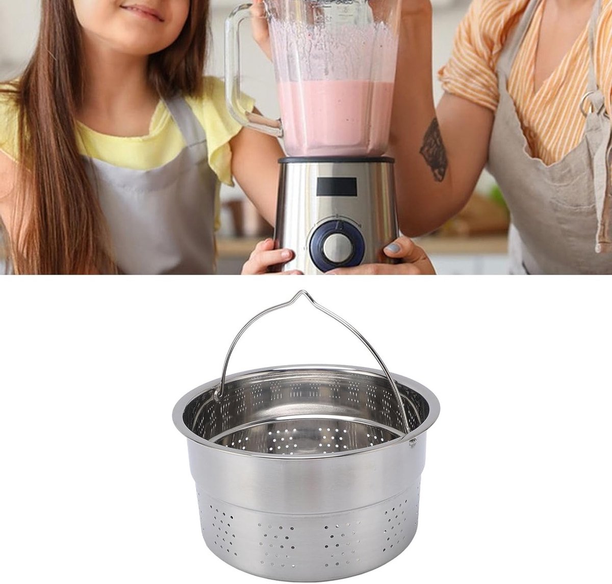 Allecto- Stoompot - Accessoire - Royale Capaciteit - Roestvrij Staal - Mixer - Stoommand - Geschikt voor TM5 TM6 - Koken