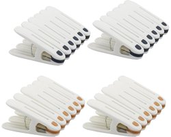 Winddichte wasknijpers set van 24 stuks, stevige plastic knijpers met antislip silicone voor kleding, handdoeken en sokken