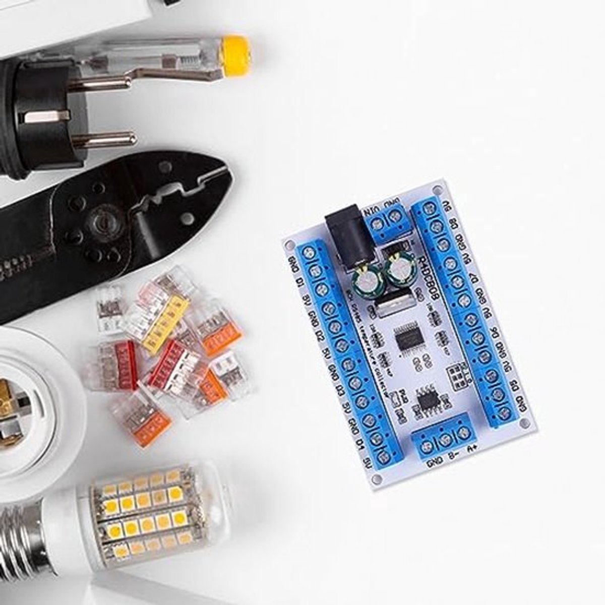RS485 Temperatuur Ontvanger, DC 12 V 24 8Bit RTU Data Collector Signaal Controller Recorder voor Sensor
