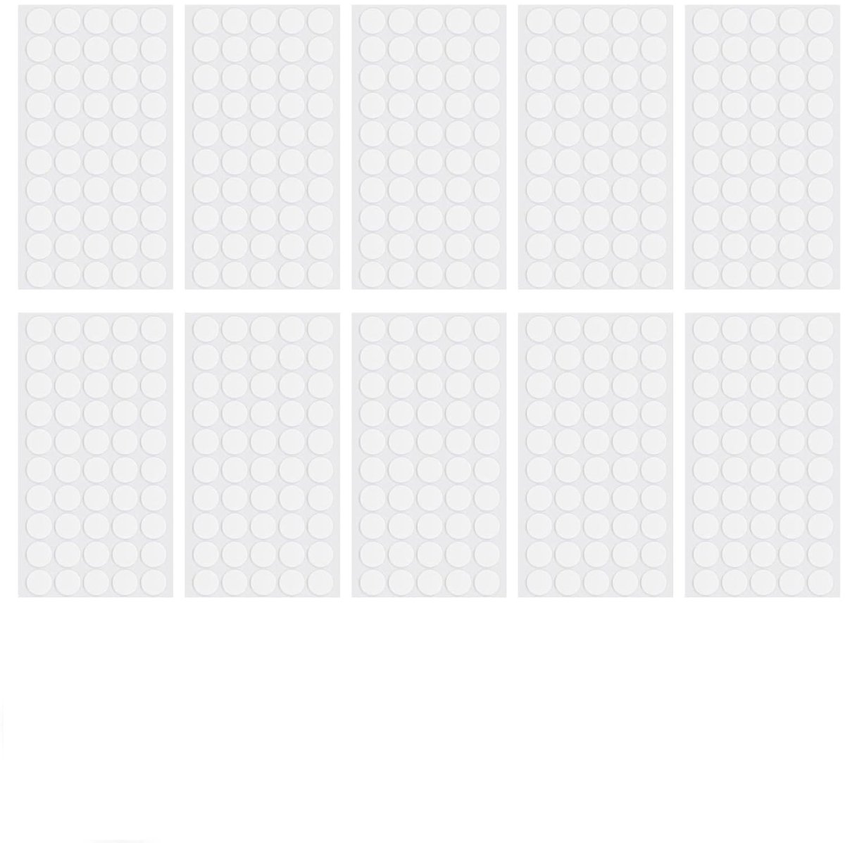 500 Stuks Dubbelzijdige Plakdoppen, 10mm Verwijderbare Transparante Plakstickers, Geen Resten, Waterdichte Plakband voor Knutselen, Scrapbooking, Fotoalbums en Wanddecoratie