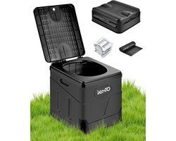 SnelShoppen - OTraki Vouwbaar Campingtoilet - Draagbaar Reis-Toilet voor Volwassenen - Grote Porta Loos voor Mannen en Vrouwen - Lichtgewicht en Compa