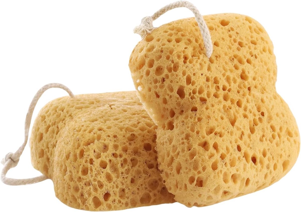 Zachte Douche Spons voor Milde Exfoliatie, Absorberend en Duurzaam, Geschikt voor Alle Huidtypes met Handige Ophanglus