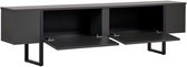 Skye Decor, Tv-standaard, Onera - Anthracite, Black, Gemelamineerde spaanplaat, Antraciet & Zwart, 180 x 30 x 50 cm
