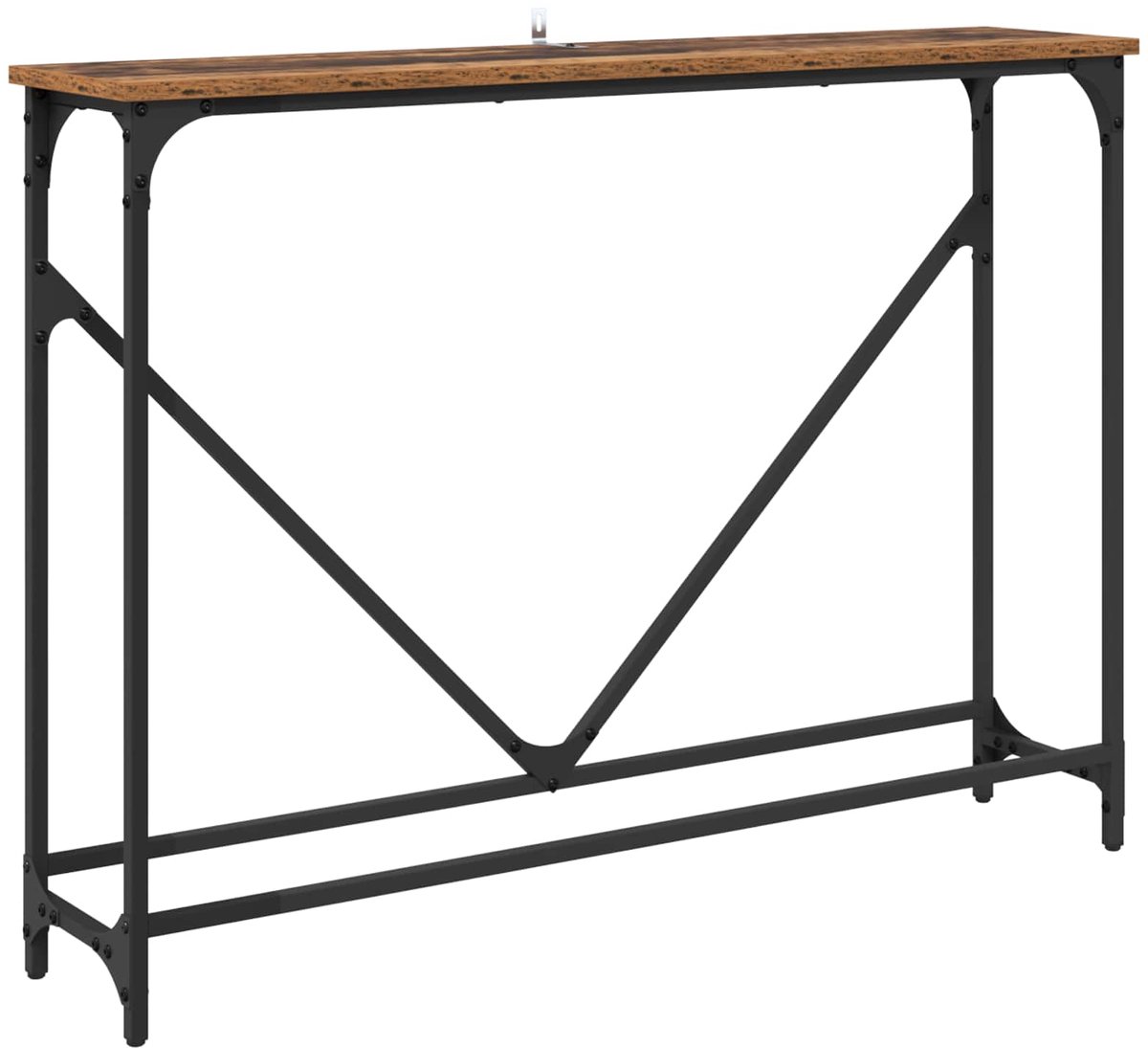 vidaXL Wandtafel - Oud - Hout - 102 - x - 23 - x - 75 - cm - Bewerkt - hout Oud hout