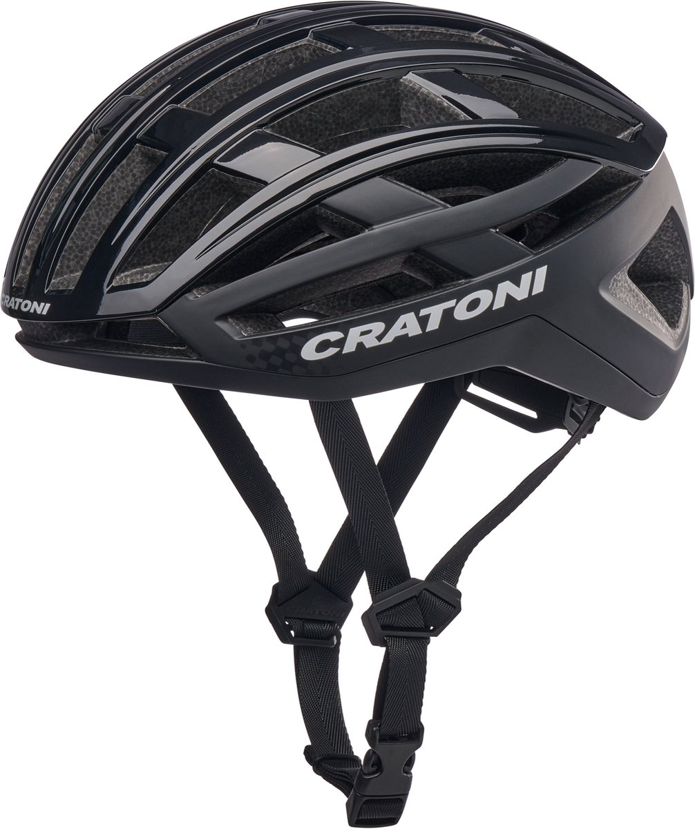 Racefietshelm C-AirLite, zwart glanzend