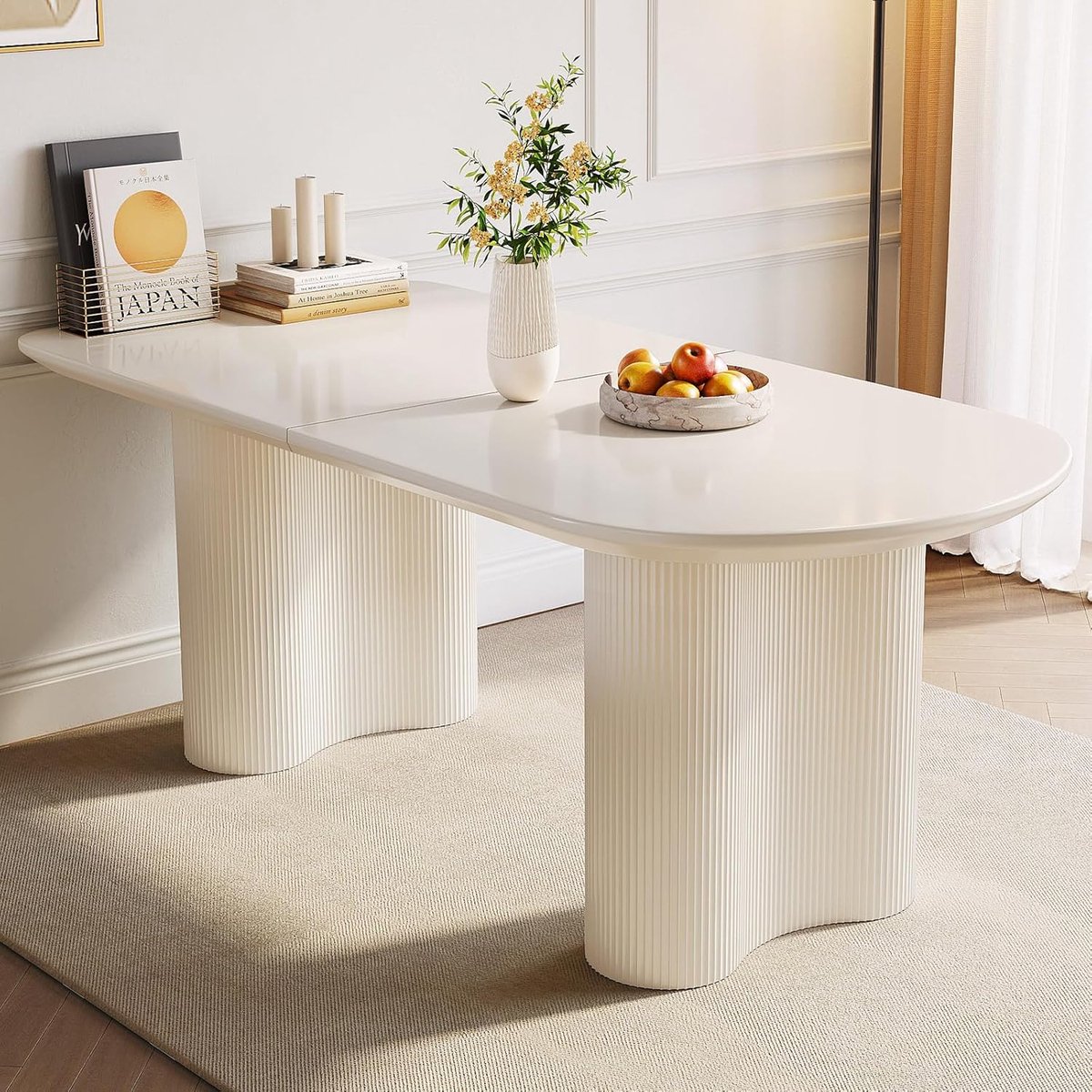 Rechthoekige Eettafel 160 cm – Moderne Witte Design Keukentafel voor 4-8 Personen – Minima