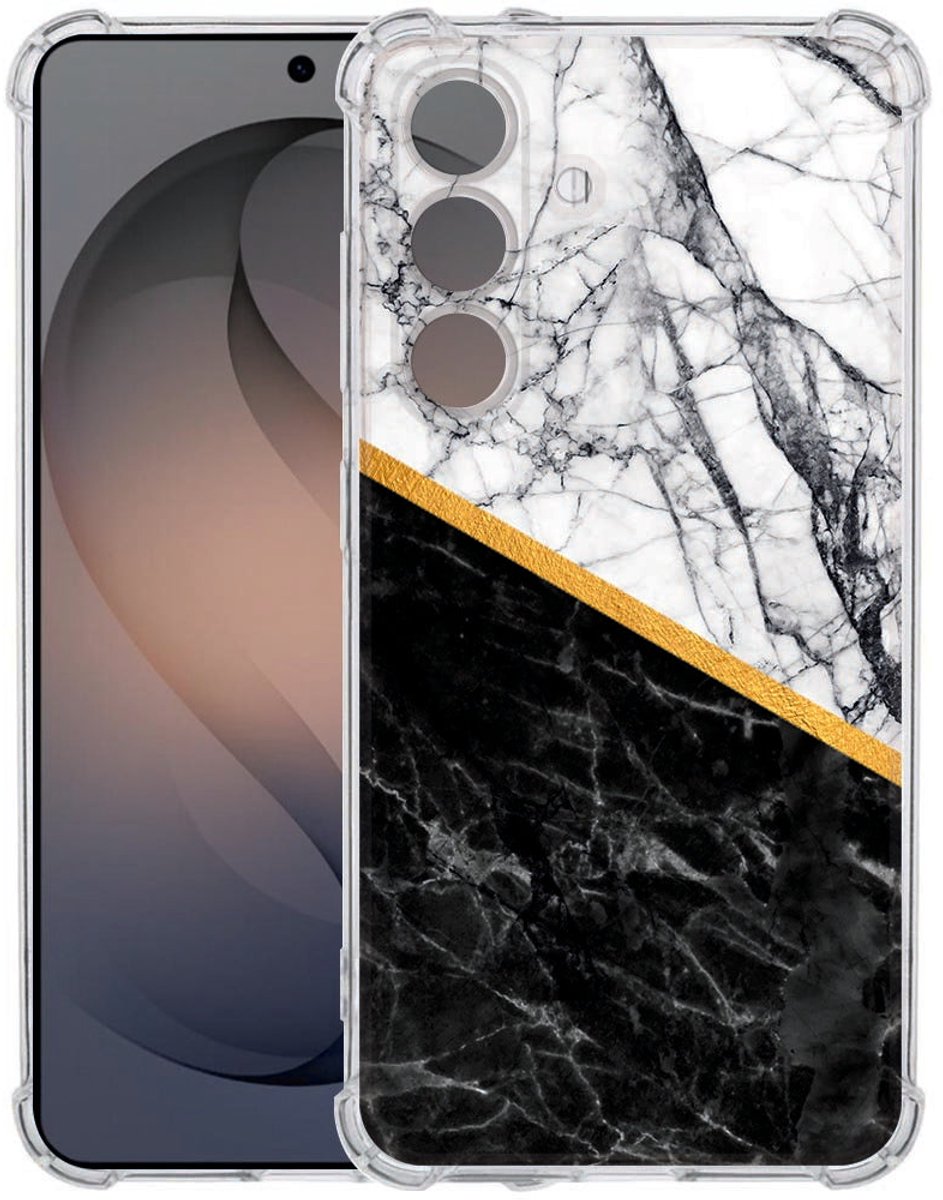 Backcover Hoesje Samsung Galaxy S26 Marble White Black