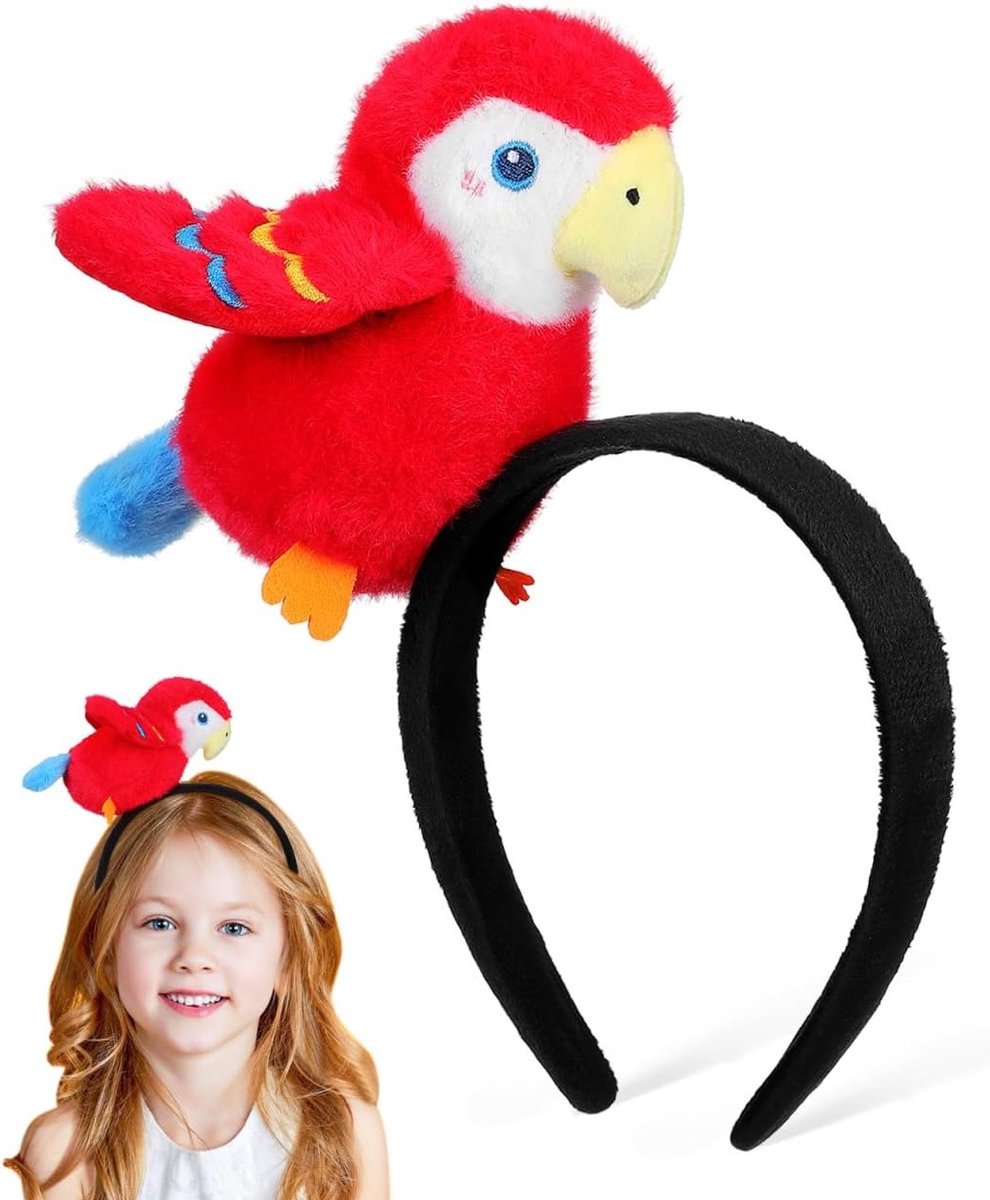 Grappige Papegaai Haarband: Dieren Haaraccessoires voor Halloween, Feestjes en Kostuums