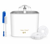 Fontaine Happy Things pour chat/chien Fontaine pour chat OR - Incl. Fontaine à eau pour chat avec 4 Filtres - Silencieuse - Climatiseurs pour chien/chat - Abreuvoir Animaux - Distributeur d'eau