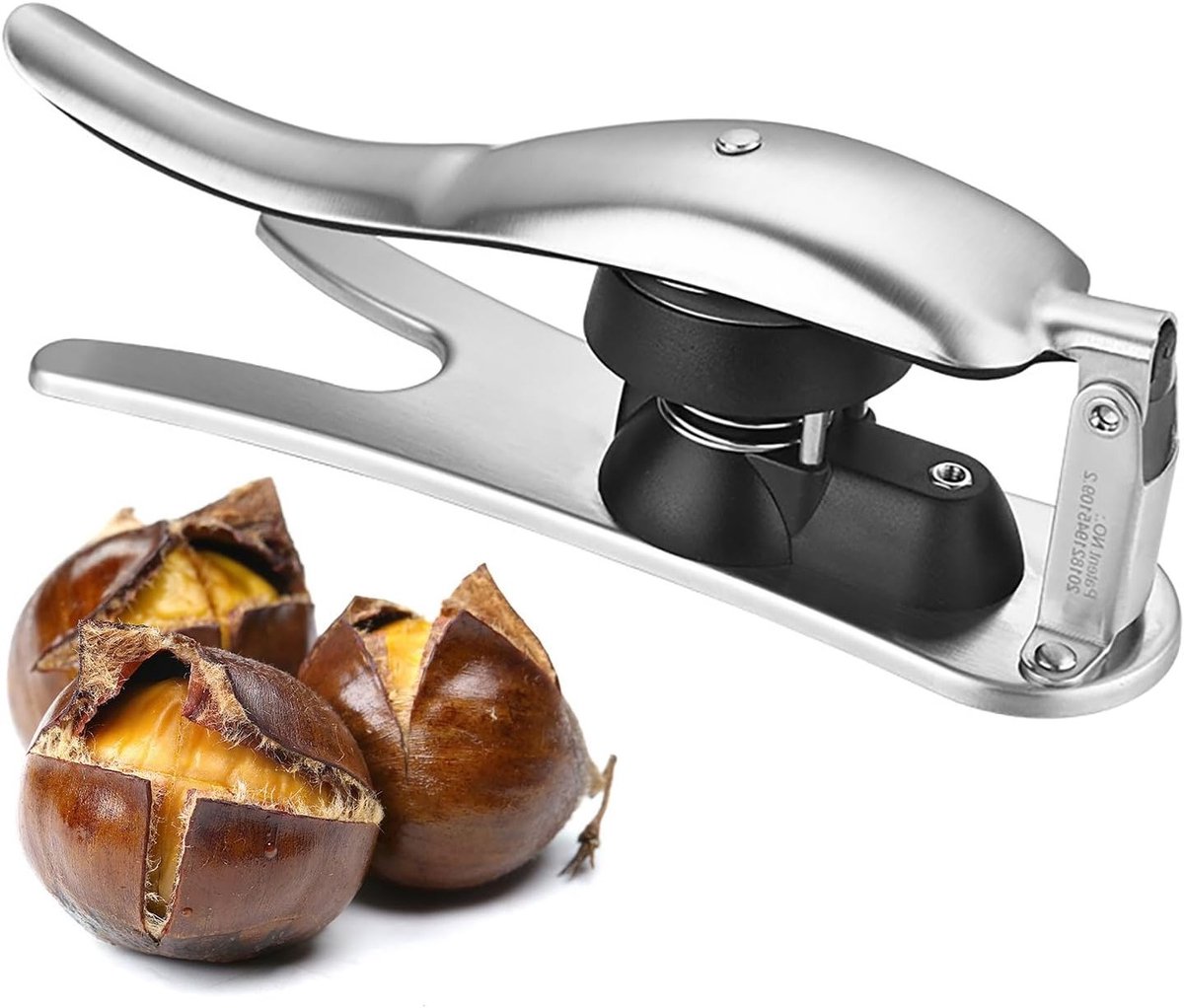 Ergonomische Kastanjeknijper van 304 RVS, Handige en Draagbare Kastanjeopener voor Keukengebruik, Ideaal voor Koken en Bakken