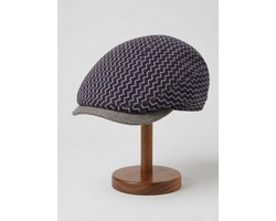 Alfonso D'Este flatcap maat 54 zigzag navy