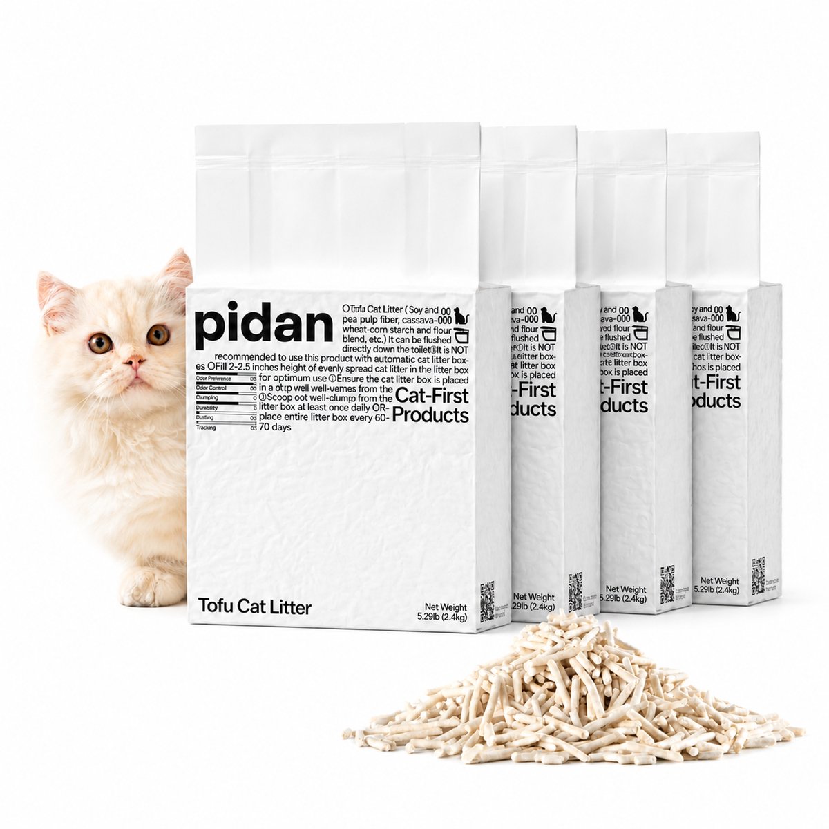 pidan tofu cat litter- 4*2.4kg