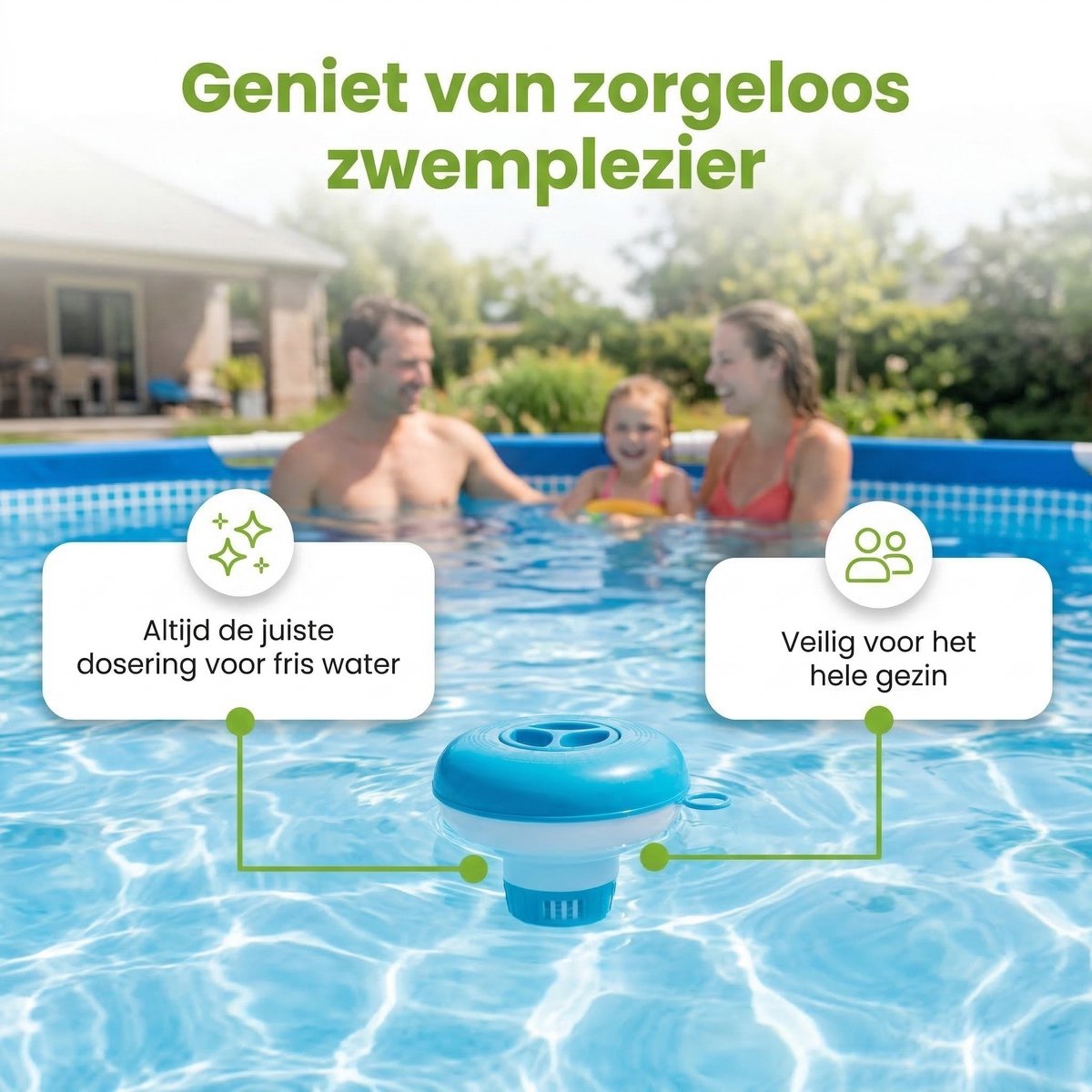 Zwembad Onderhoudspakket - Onderhoud Zwembad - bevat Scrubpad - Schepnet - Borstel - Chloordrijver - Testrips en Filters (4-delig) – foto 7