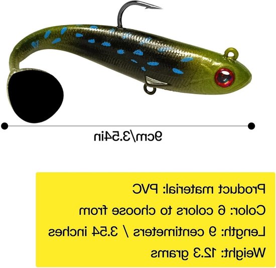 6 stuks kunstaas set met softbaars en jigkop, ideaal voor snoekbaars, forel en baars in zoet en zoutwater, perfect voor vissen en hengelsport. — afbeelding 4